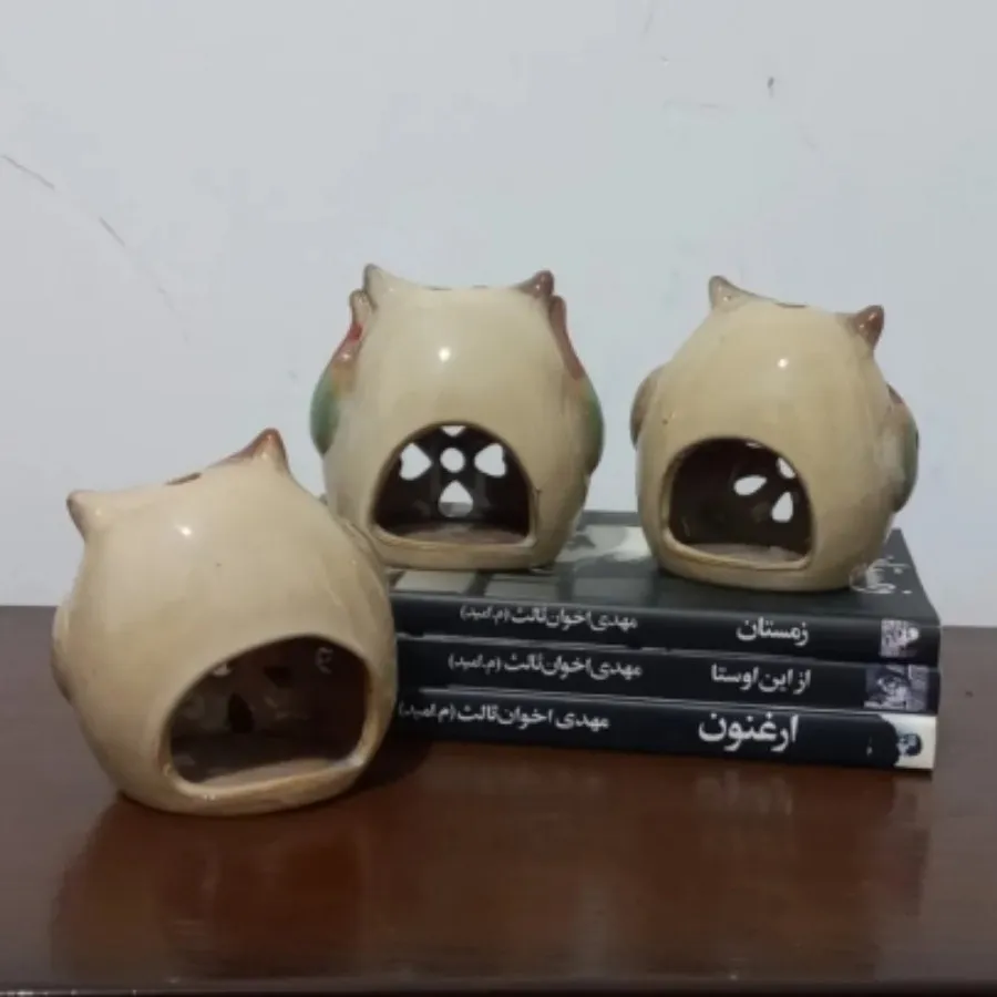 مجسمه سرامیکی جغد دانا