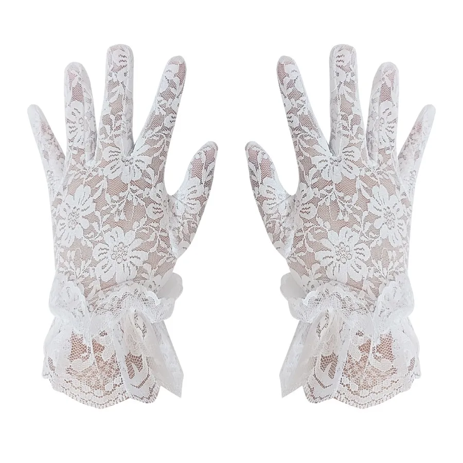 دستکش سفید تور دانتل