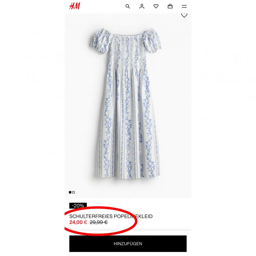 پیراهن بلند H&M