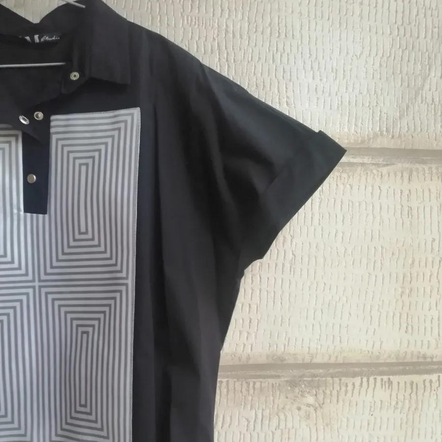 تیشرت آستین کیمونویی مشکی