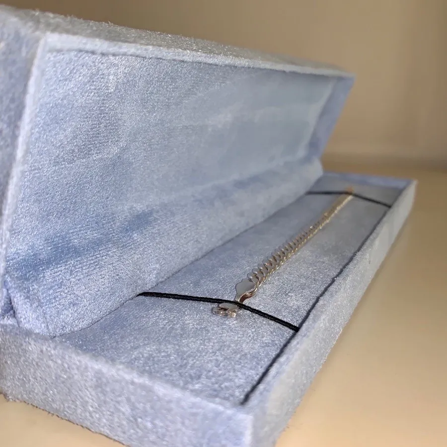 جعبه جواهر مخمل آبی نیلی