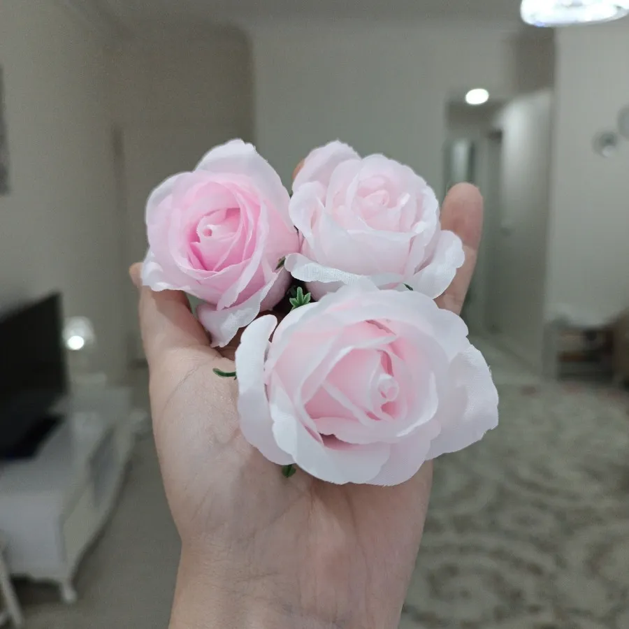 گل مصنوعی رز صورتی