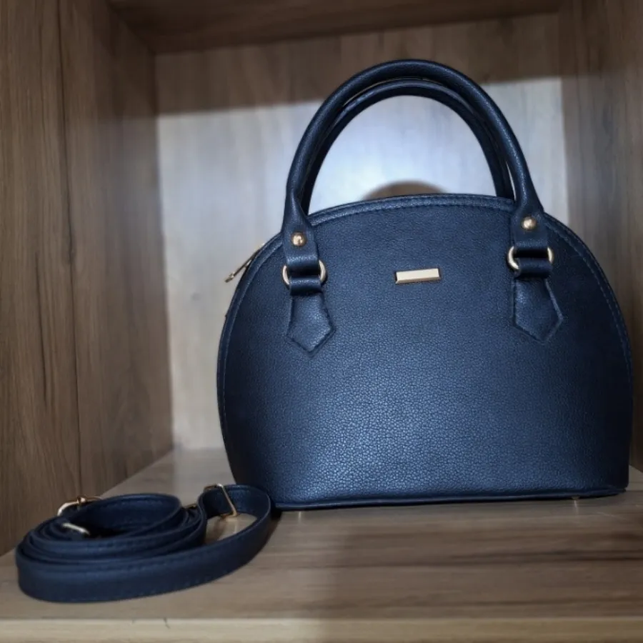 کیف مشکی دستی نیم دایره