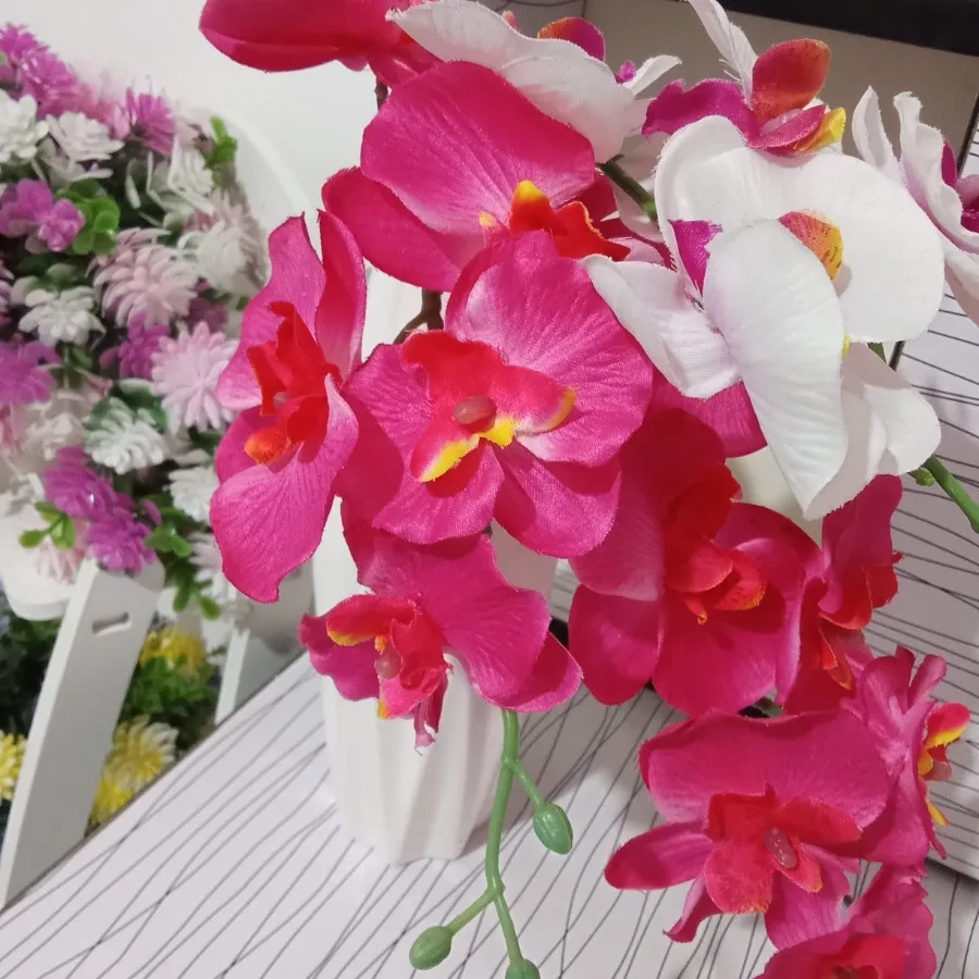 گل ارکیده با گلدان