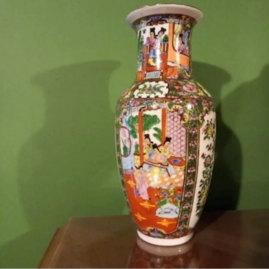 گلدان چینی مرغی قدیمی