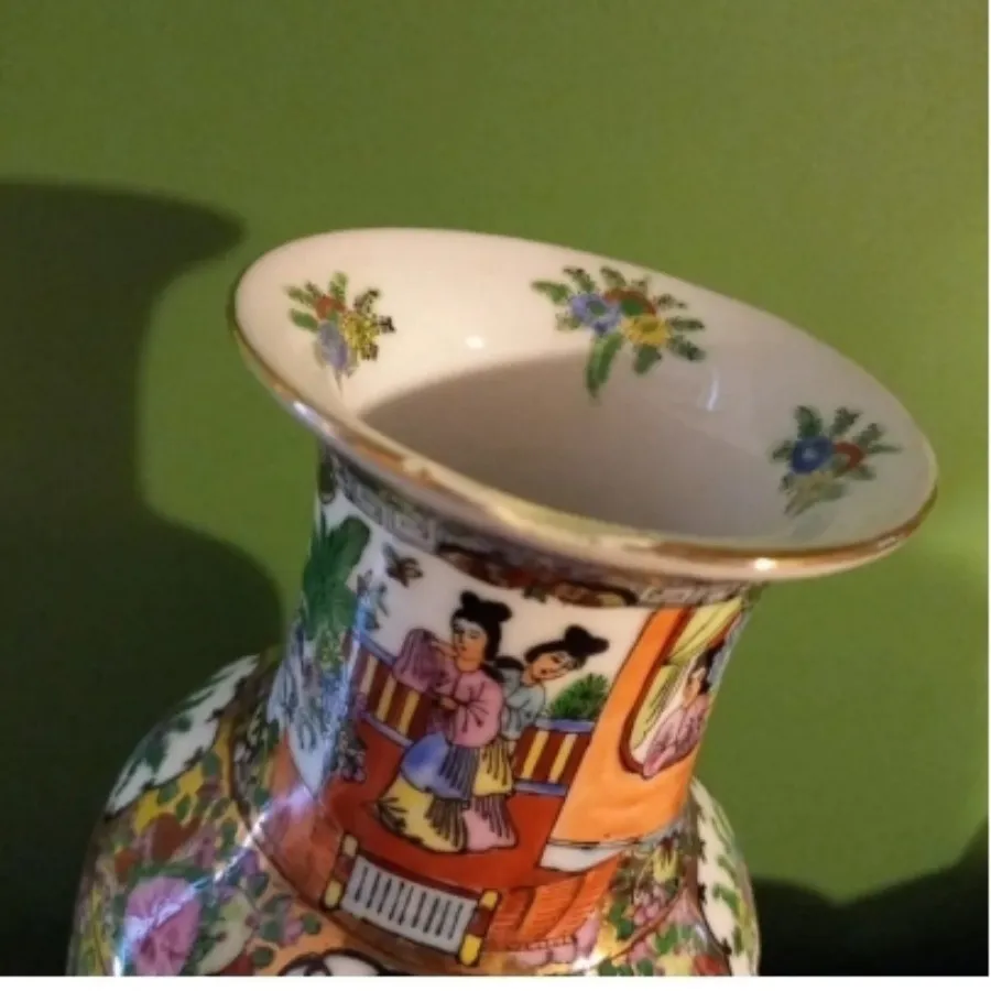 گلدان چینی مرغی قدیمی