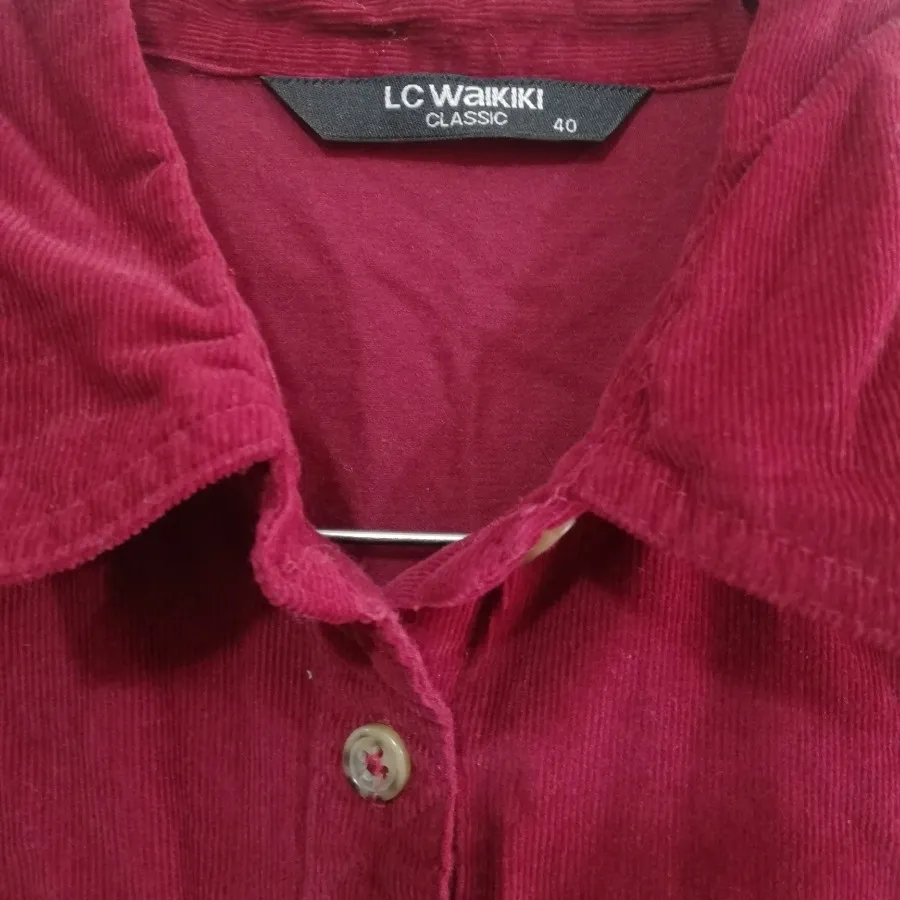 شومیز مخمل کبریتی lcw