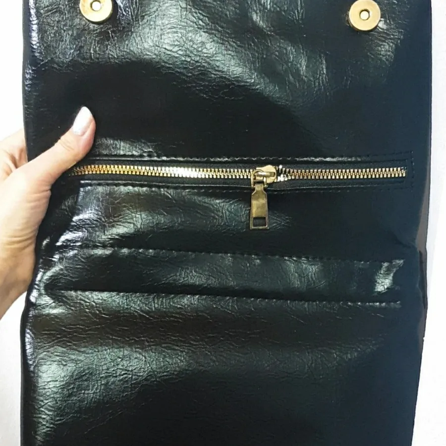 کیف چرم براق زنانه جادار