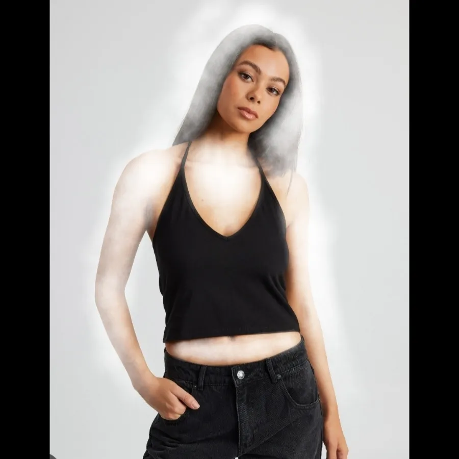 تاپ گره ای گردنی مشکی