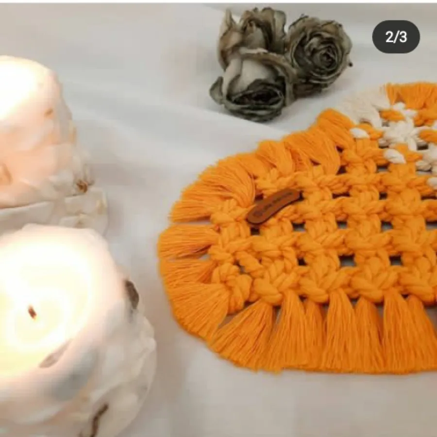 زیرلیوانی مکرونه طرح قلب