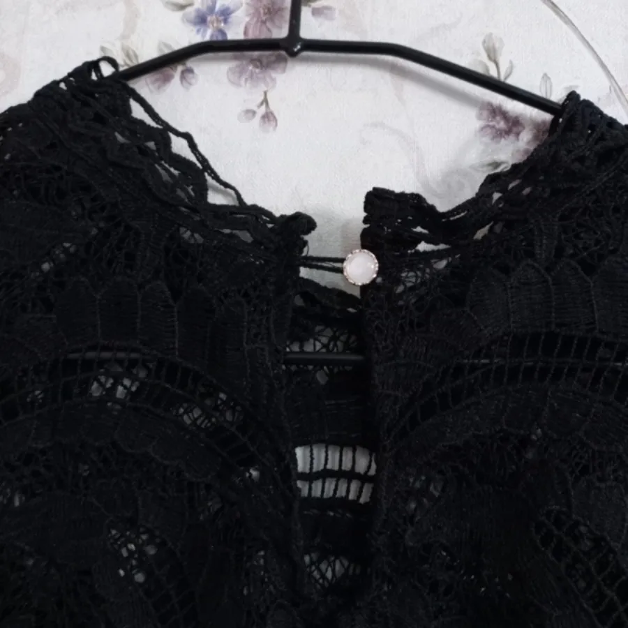 شومیز گیپور مشکی