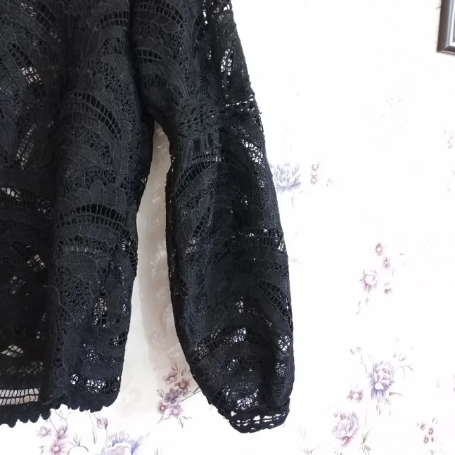 شومیز گیپور مشکی