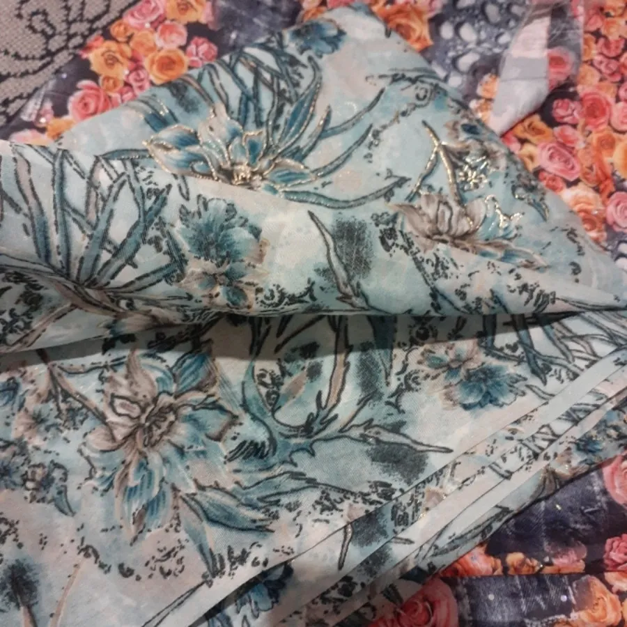 پارچه چادری آبی