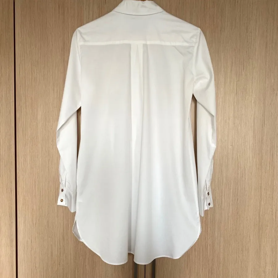 شومیز سفید تمام کتان