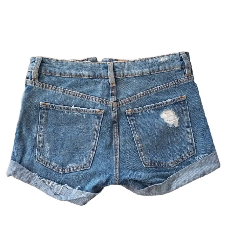 شلوارک جین زاپدار