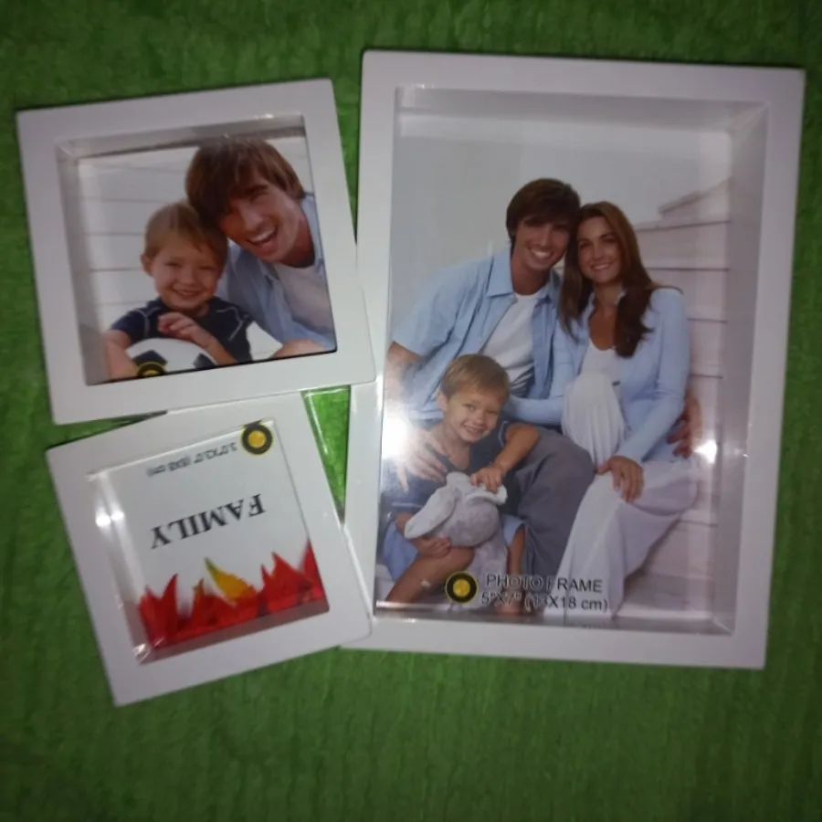 قاب عکس رومیزی سفید 3تایی