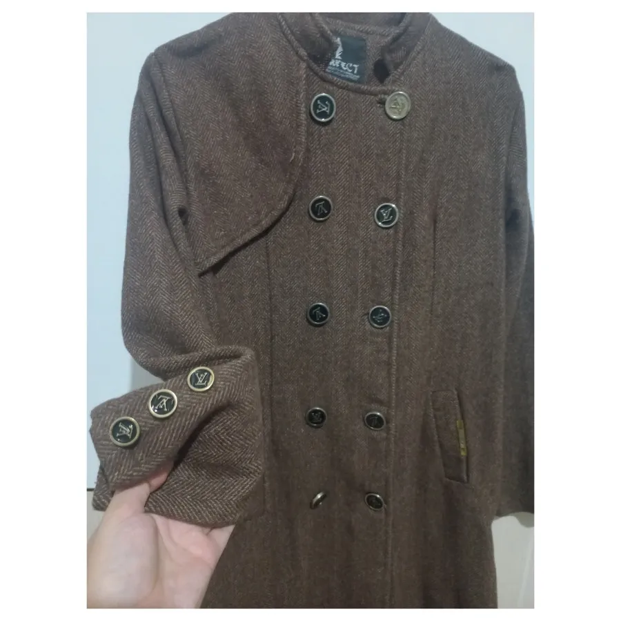 پالتو جناقی قهوه ای شیک