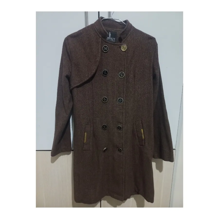 پالتو جناقی قهوه ای شیک