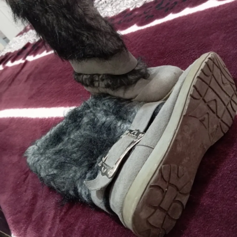 پوتین خز دار طوسی