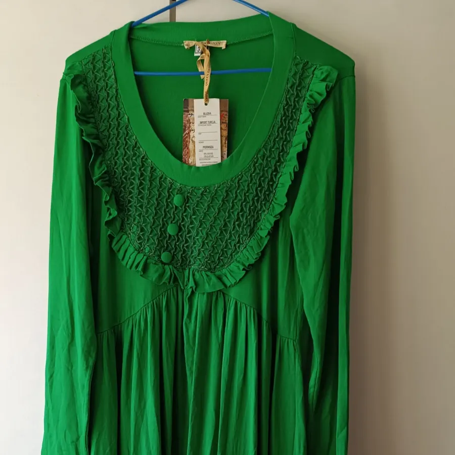 پیراهن سبز ویسکوز