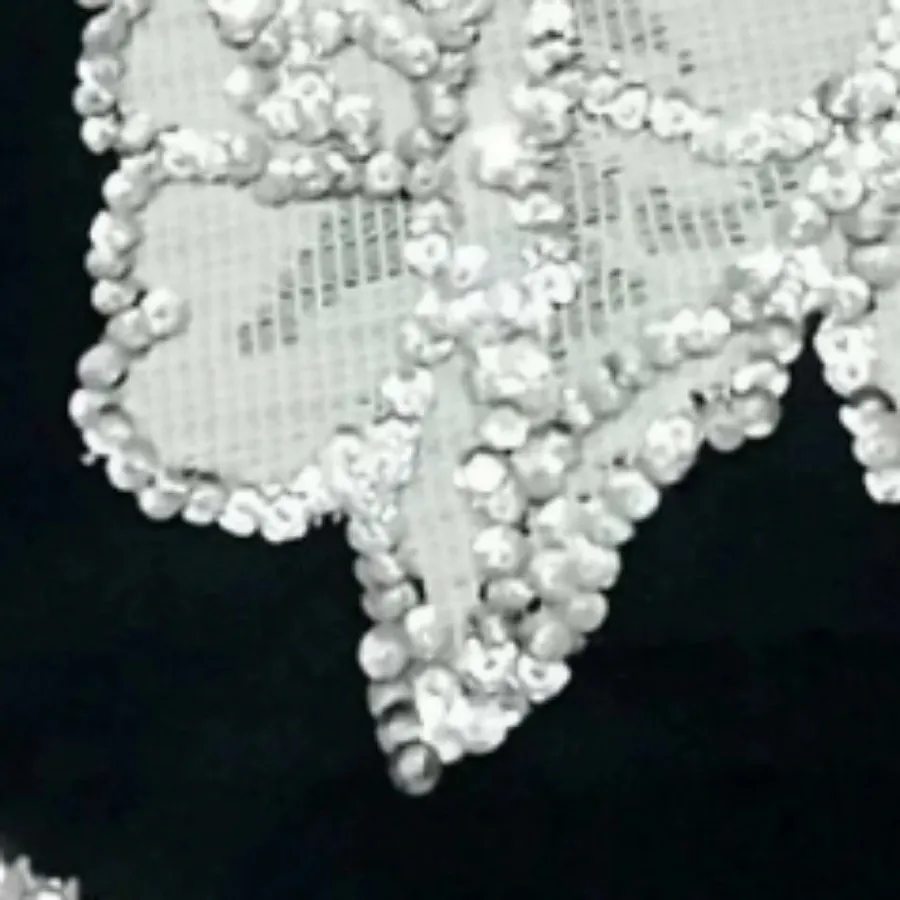 پولک دوزی روی تور و پارچه