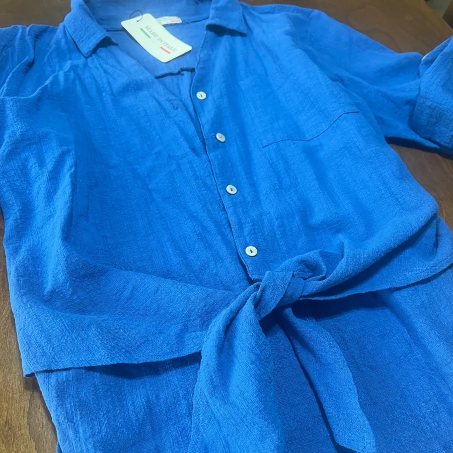 شومیز جلو گره کاربنی