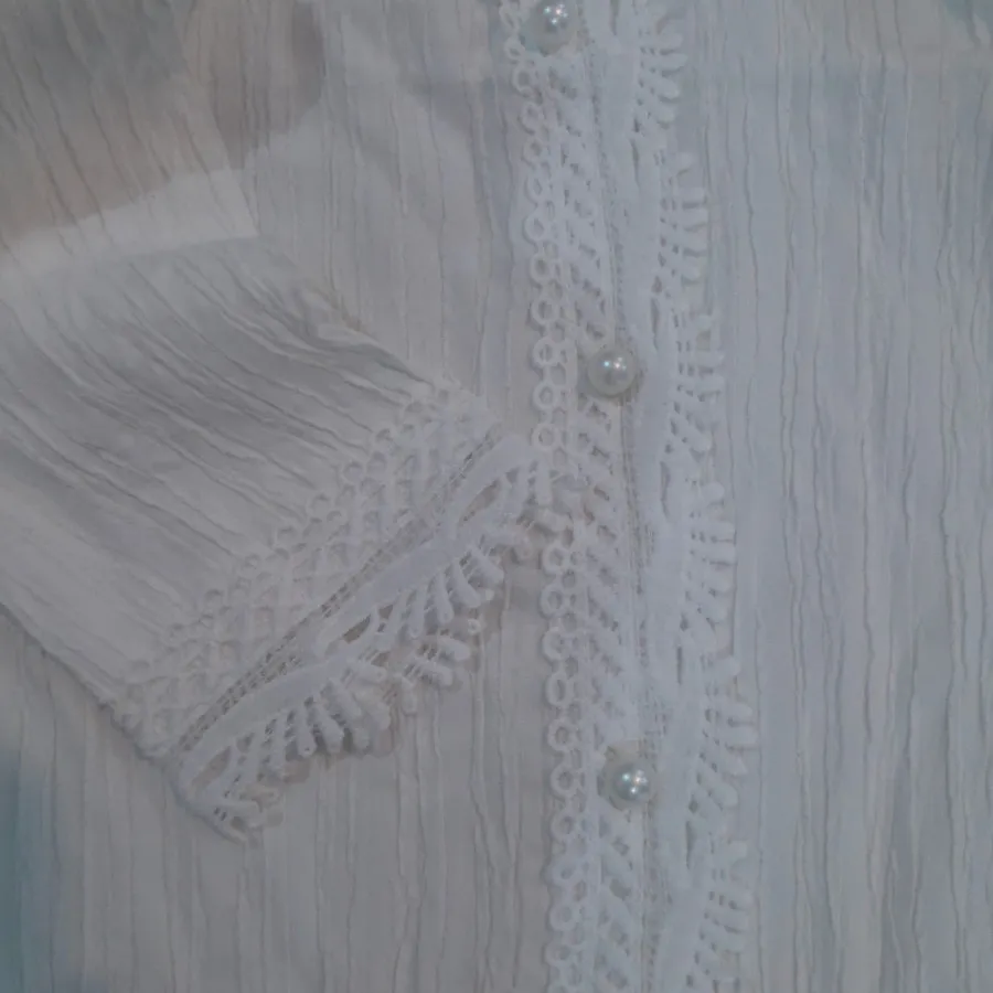 شومیز سفید آستین بلند