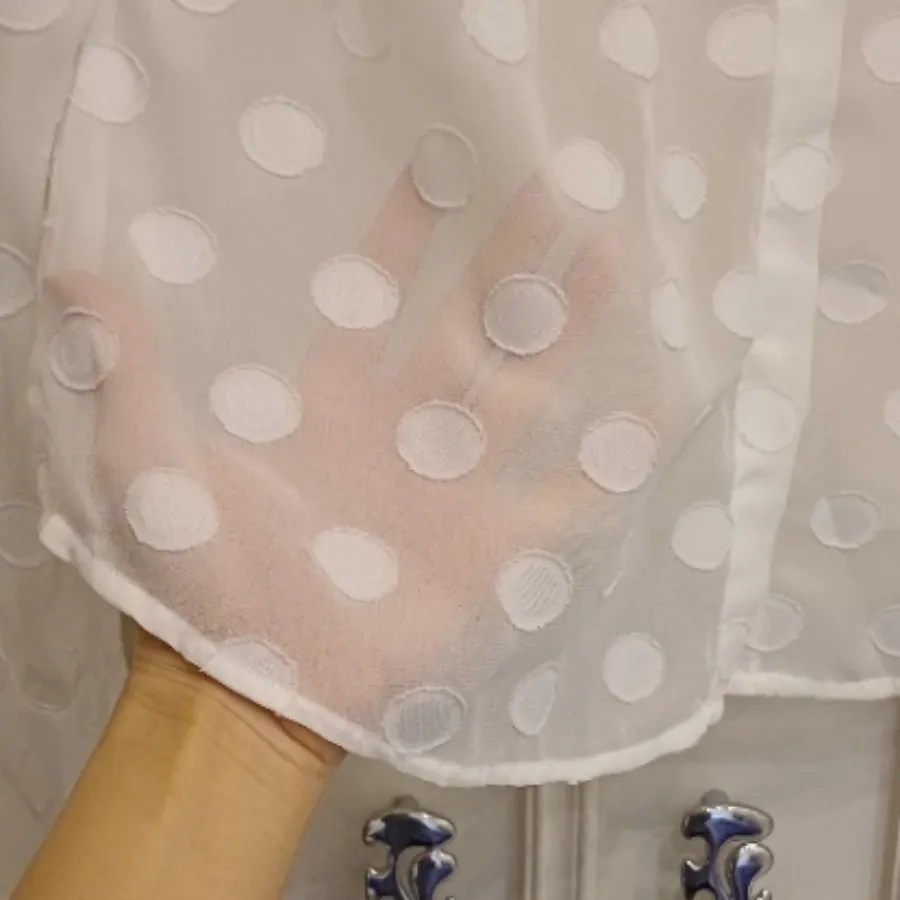 شومیز حریر خالدار