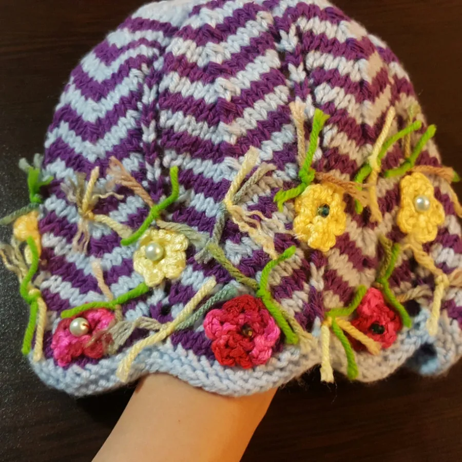 کلاه بافتنی دست باف