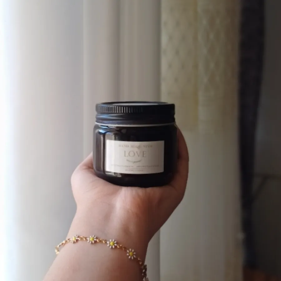 شمع روستیک(شیشه قهوه ای)