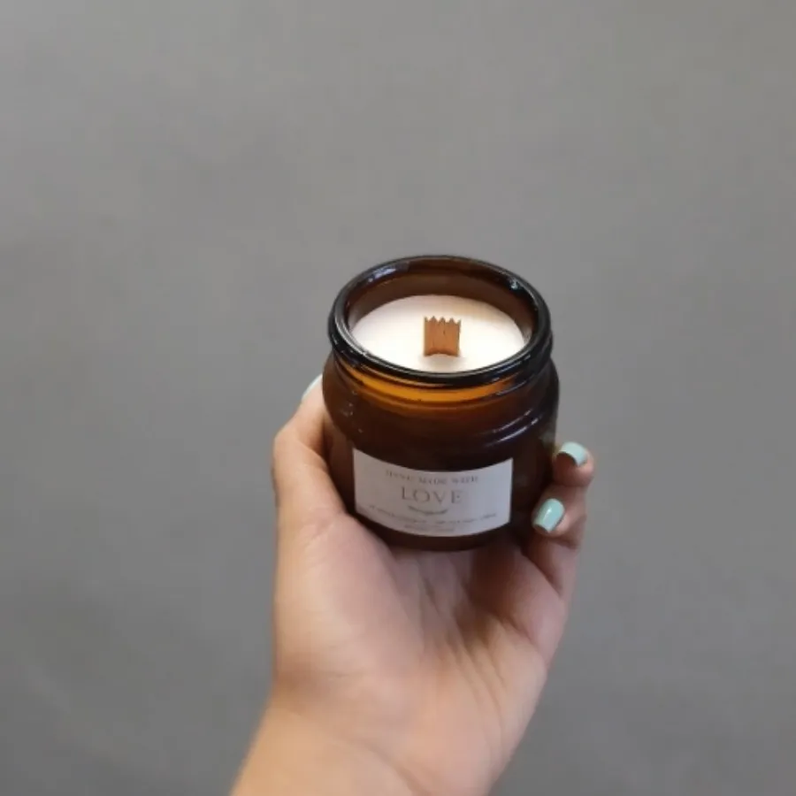 شمع روستیک(شیشه قهوه ای)