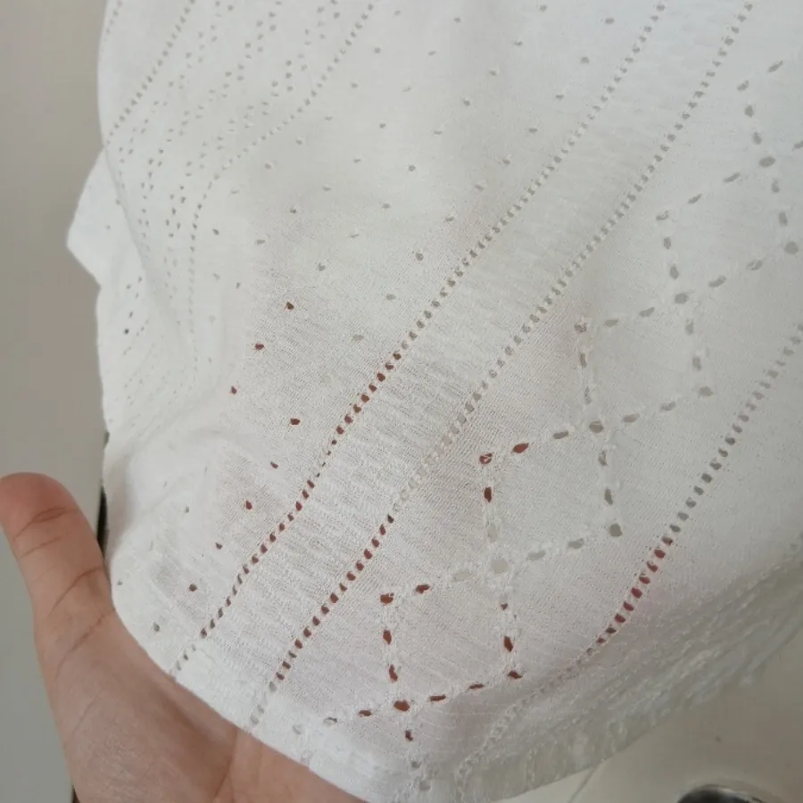 تاپ سفید خامه دوزی