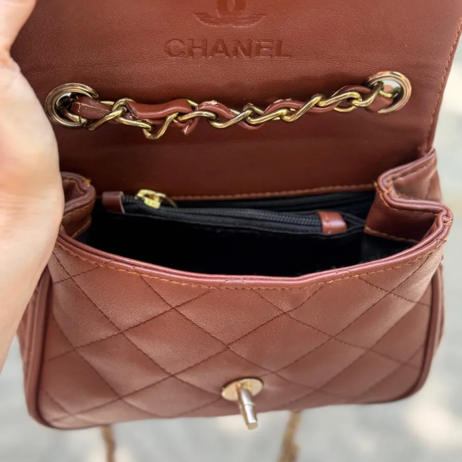 کیف چرم قهوهای