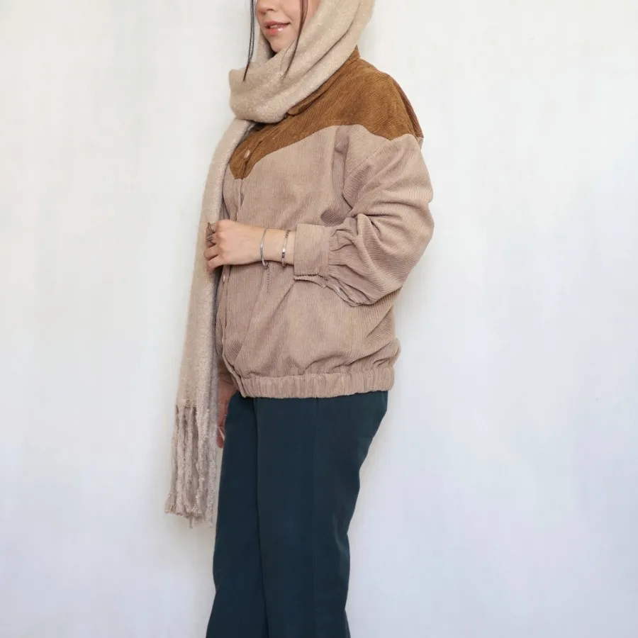 بامبر جکت مخمل کبریتی