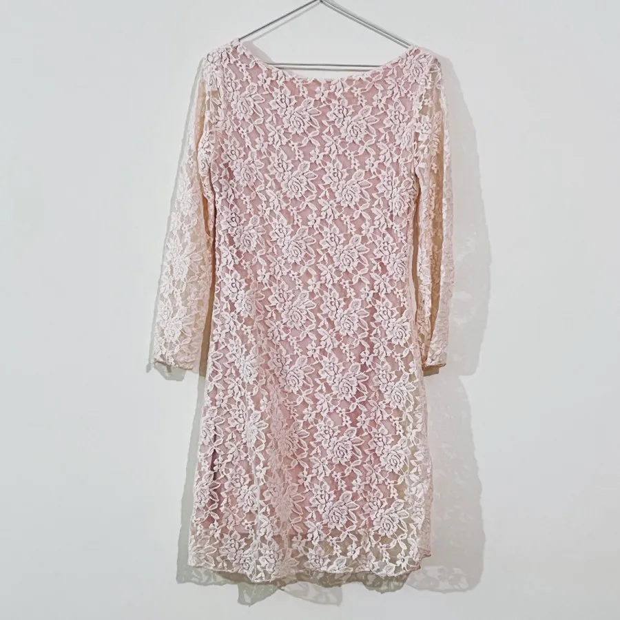 پیراهن گیپور صورتی Alcott