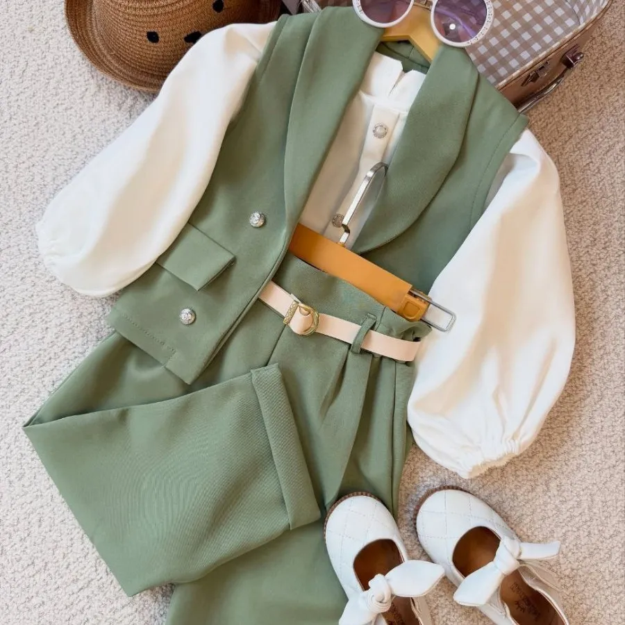 شومیز شلوار جلیقه 4 تیکه