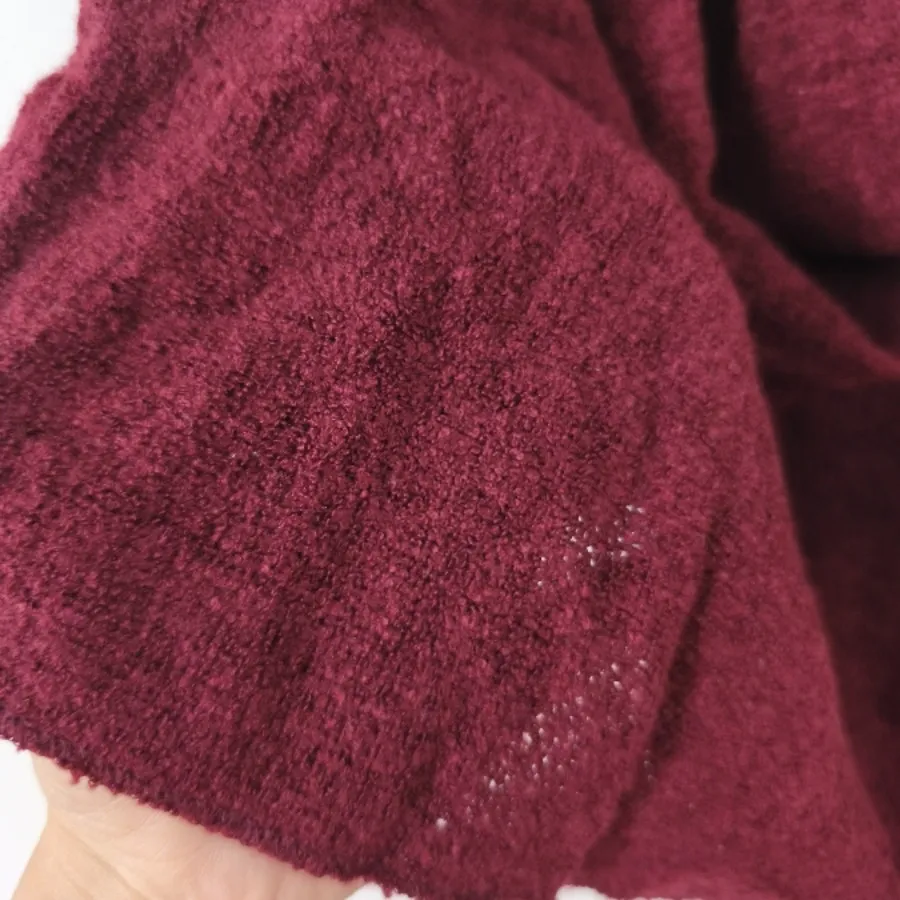 شال پشمی زرشکی