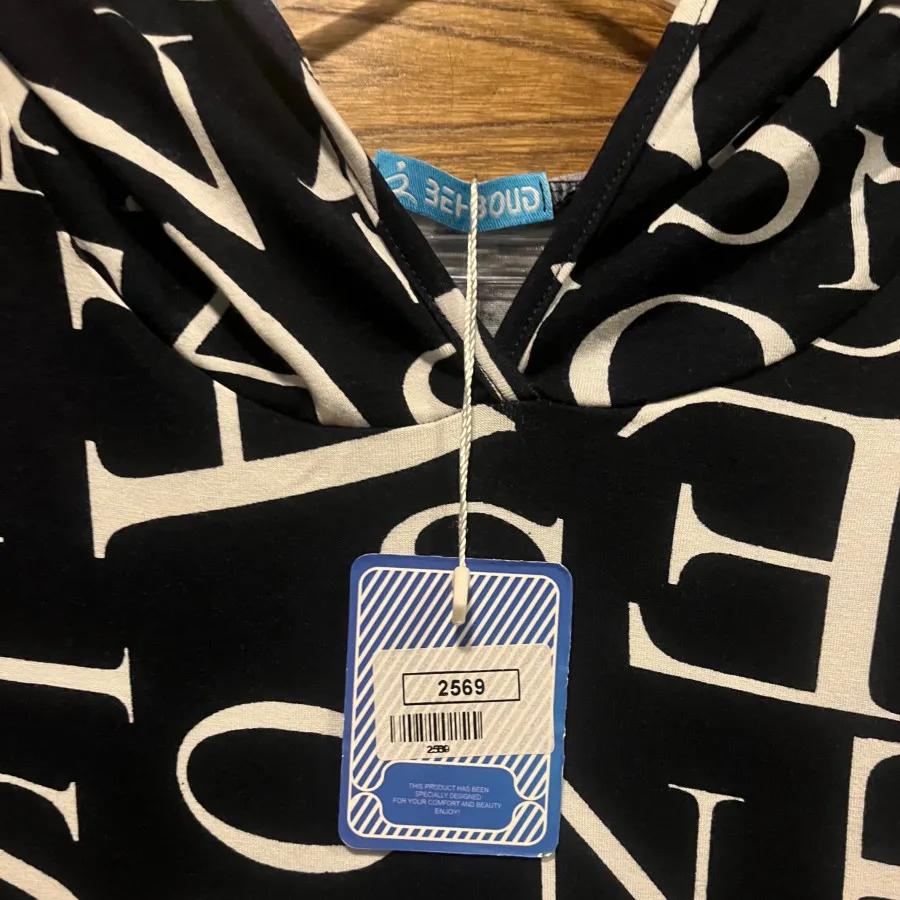 پیراهن نخی خارجی کلاهدار