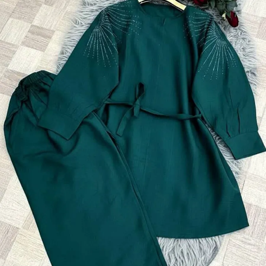 ست تونیک شلوار طاووس