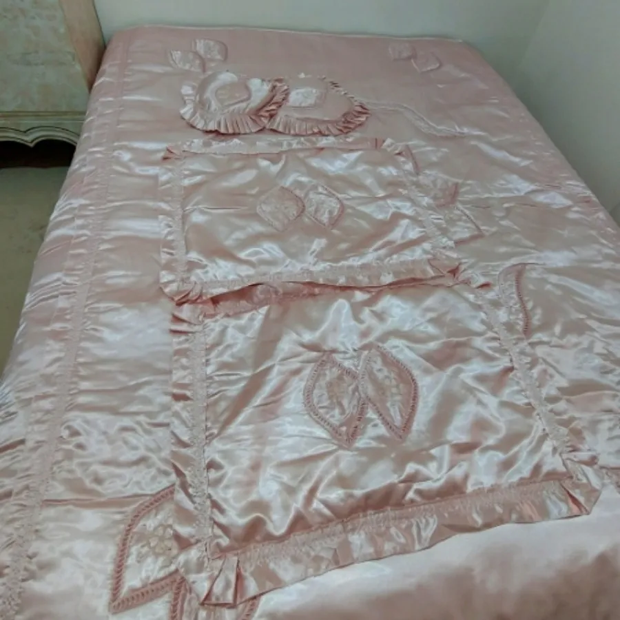 رو تختی ساتن 2 روبالشی