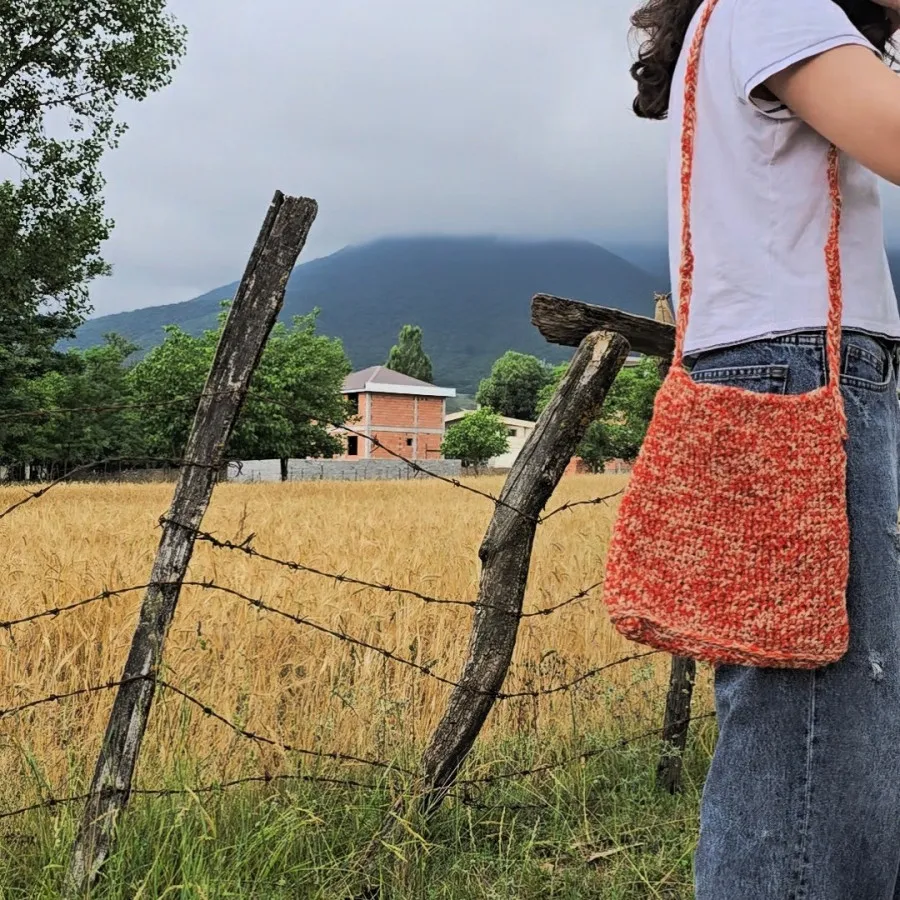 کیف قلاببافی ساده