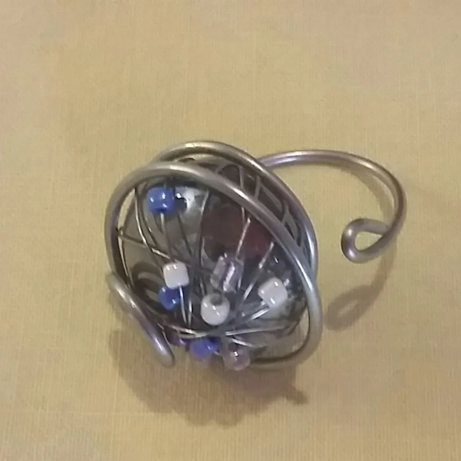 انگشتر فرفورژه رنگ یاسی