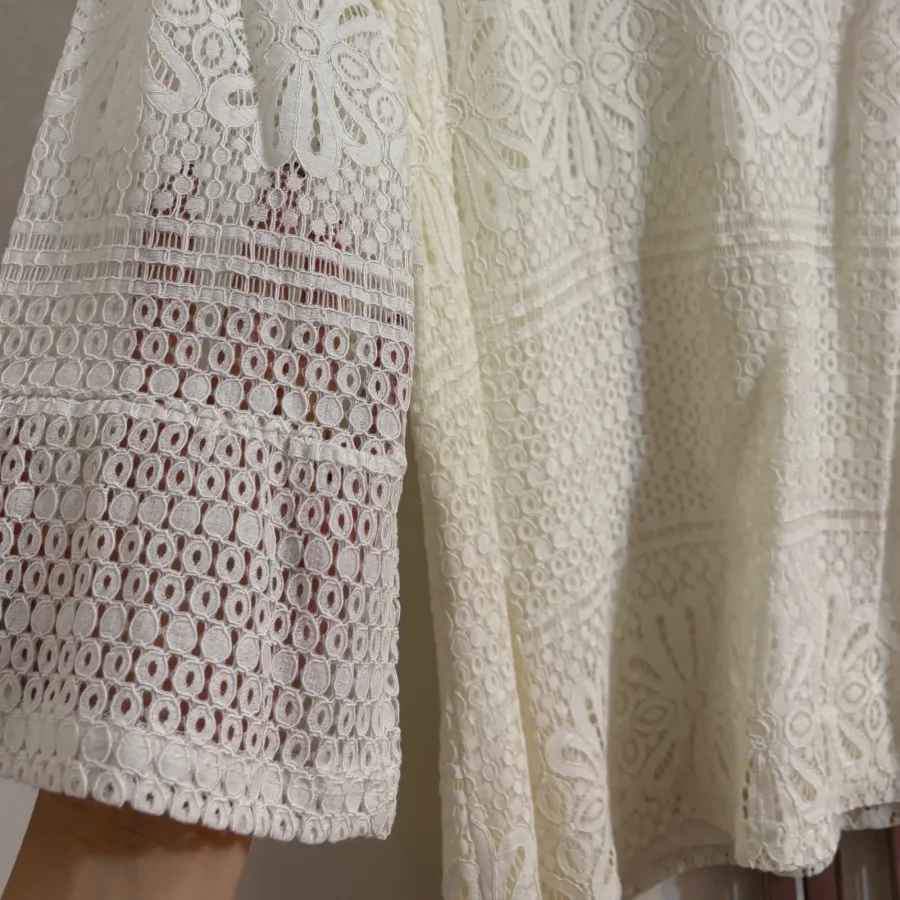 بلوز سفید گیپور عروس