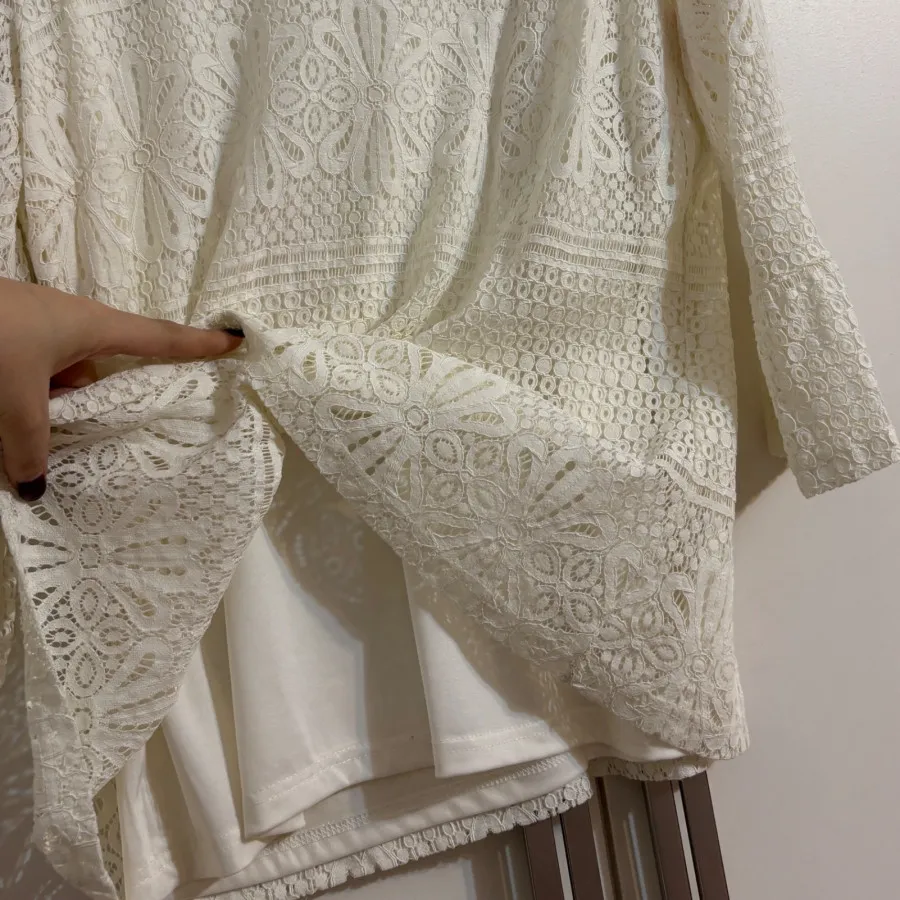 بلوز سفید گیپور عروس