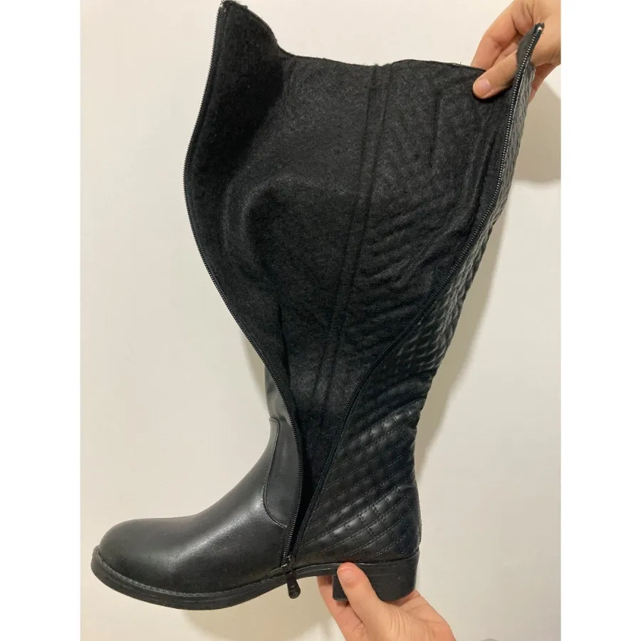 بوت بلند چرم شنل دوزی