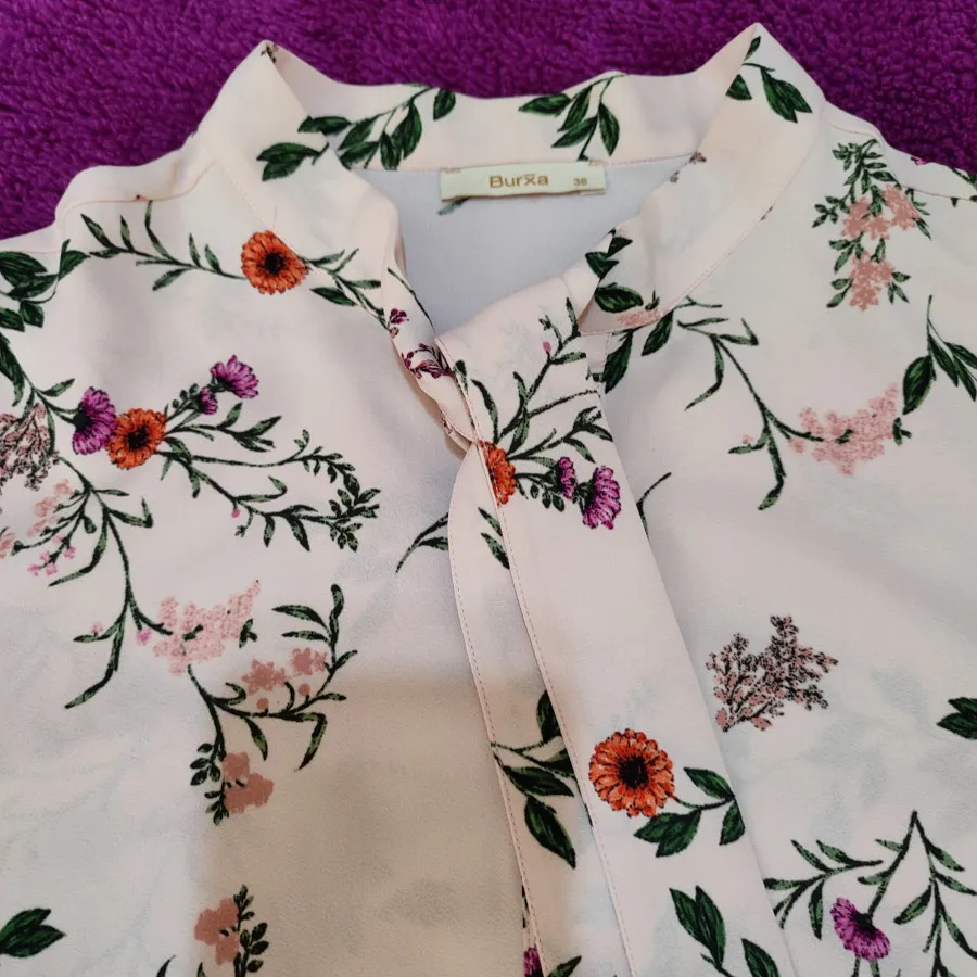 شومیز کراواتی گل گلی ترک