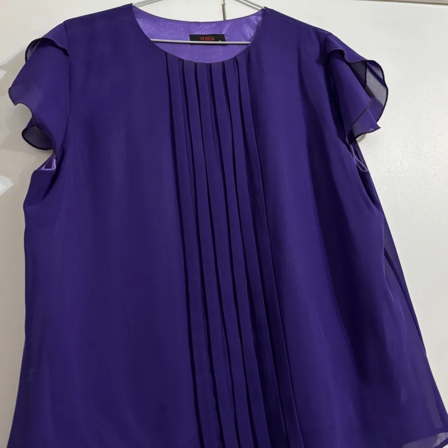 بلوز حریر بنفش