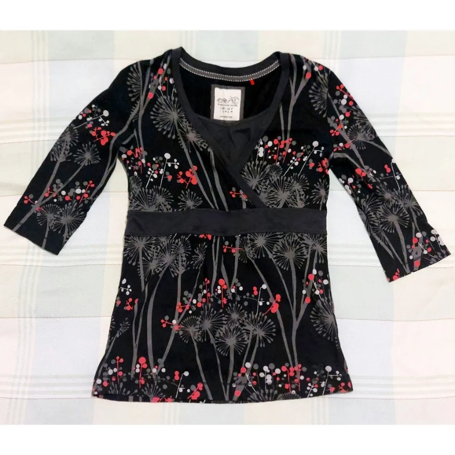 بلوز مشکی طرح دار