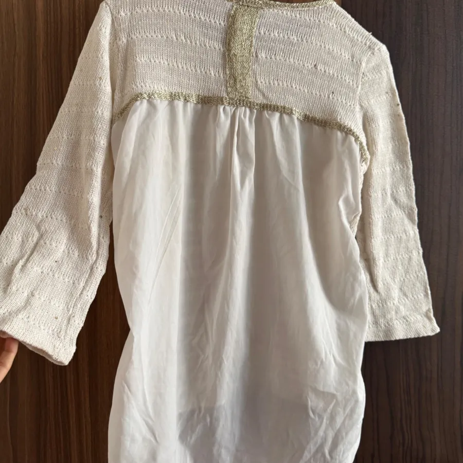 بافت سفید عروسکی پولکی زر