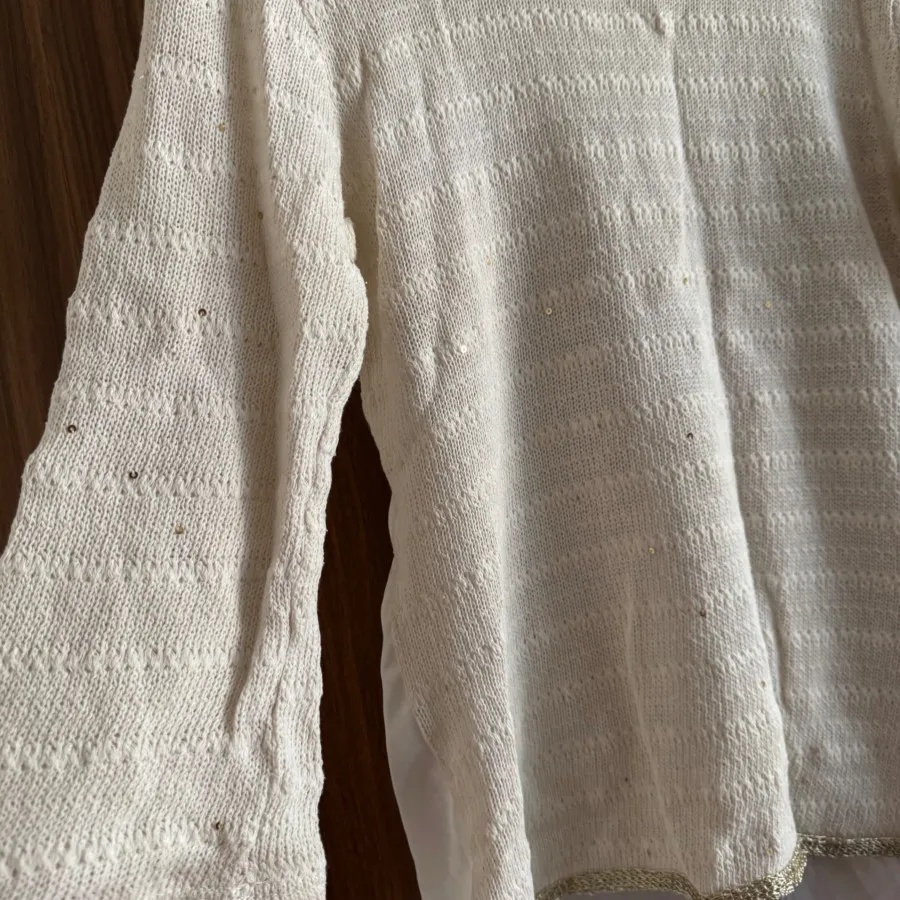 بافت سفید عروسکی پولکی زر